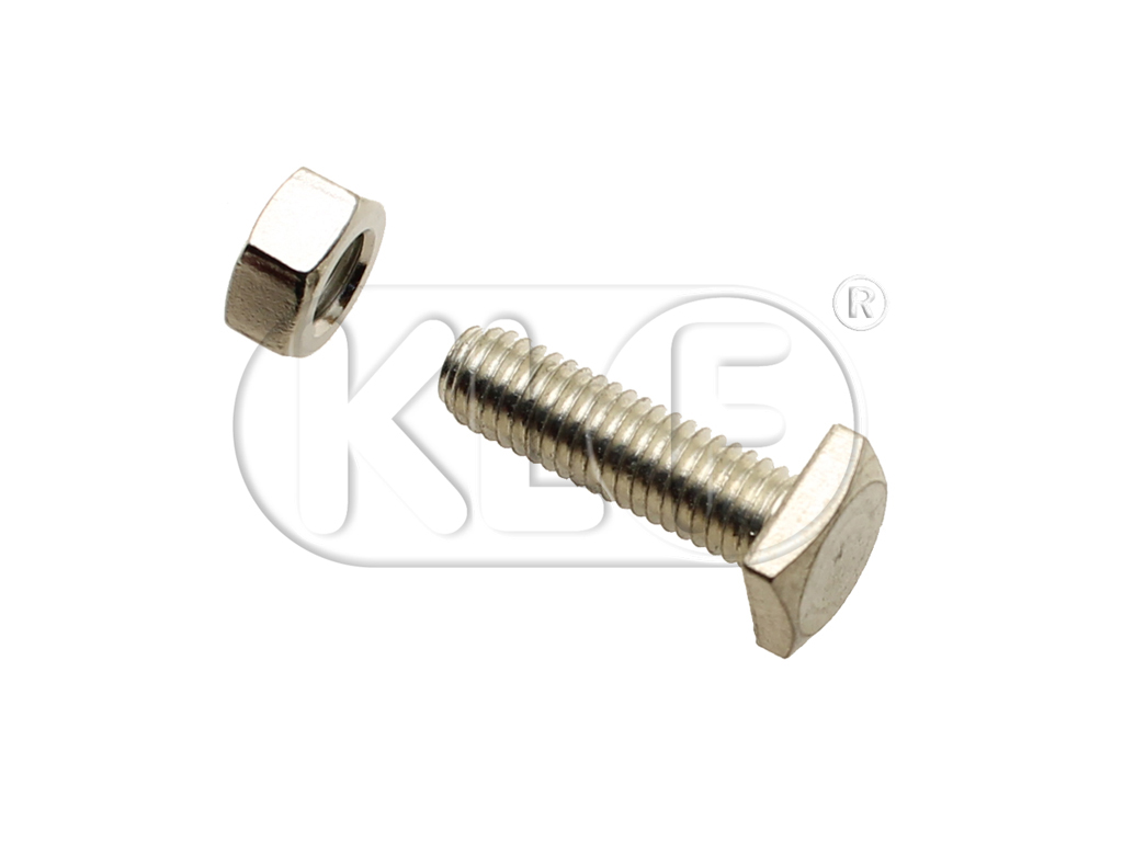 Bolt and nut for battery clamp