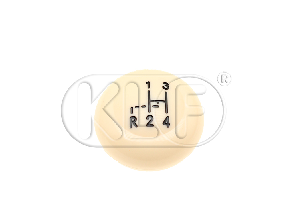 Shift Knob, ivory, year 8/67 on, with shift diagram Shift Knob, ivory, year 8/67 on, with shift diagram