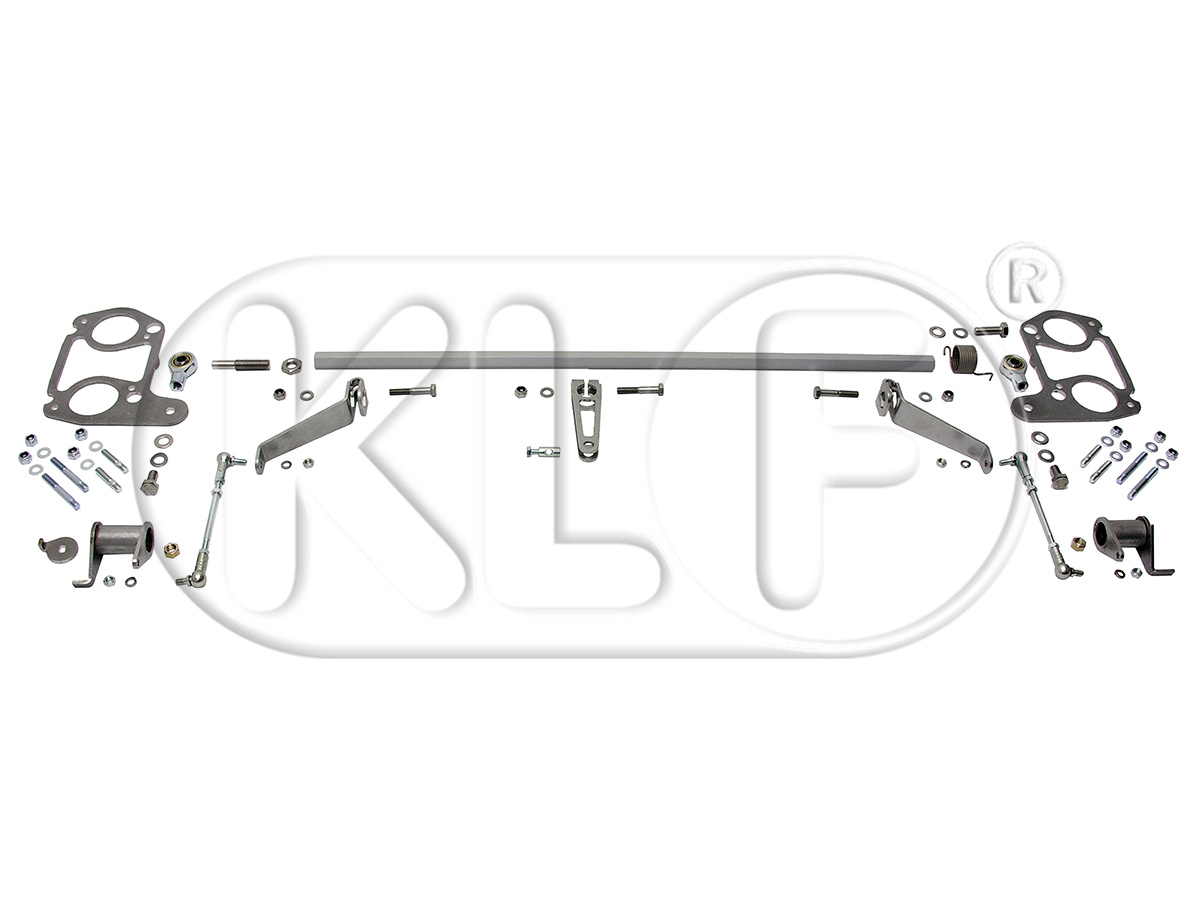 Crossbar linkage with standard cooling and Weber IDF carburettors Crossbar linkage with standard cooling and Weber IDF carburettors