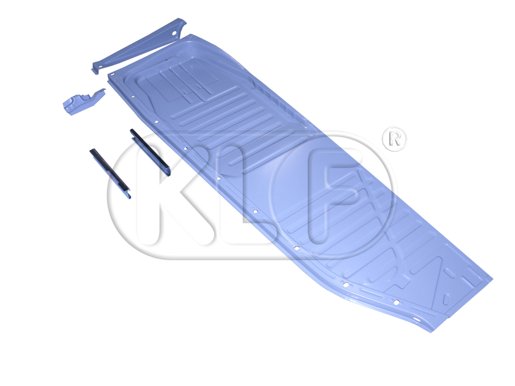 Floor Pan, right, with seat rails, top quality, year 8/72 on