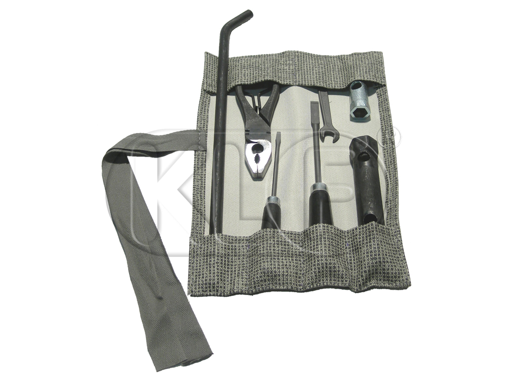 tool kit with stitched storage bag