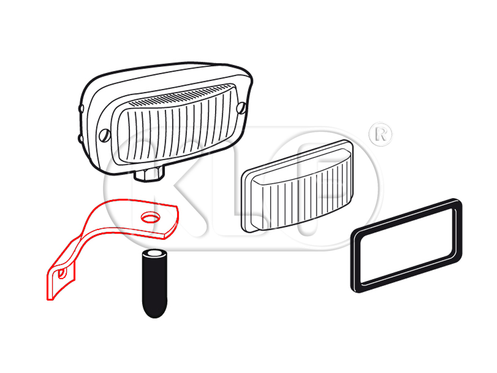Back-Up Light Mounting Bracket, right, year thru 07/67