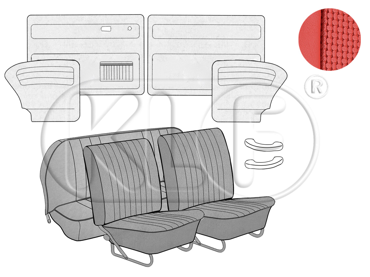 Innenausstattung, Limousine, komplett, pigalle rot, Bj. 08/65 - 07/66