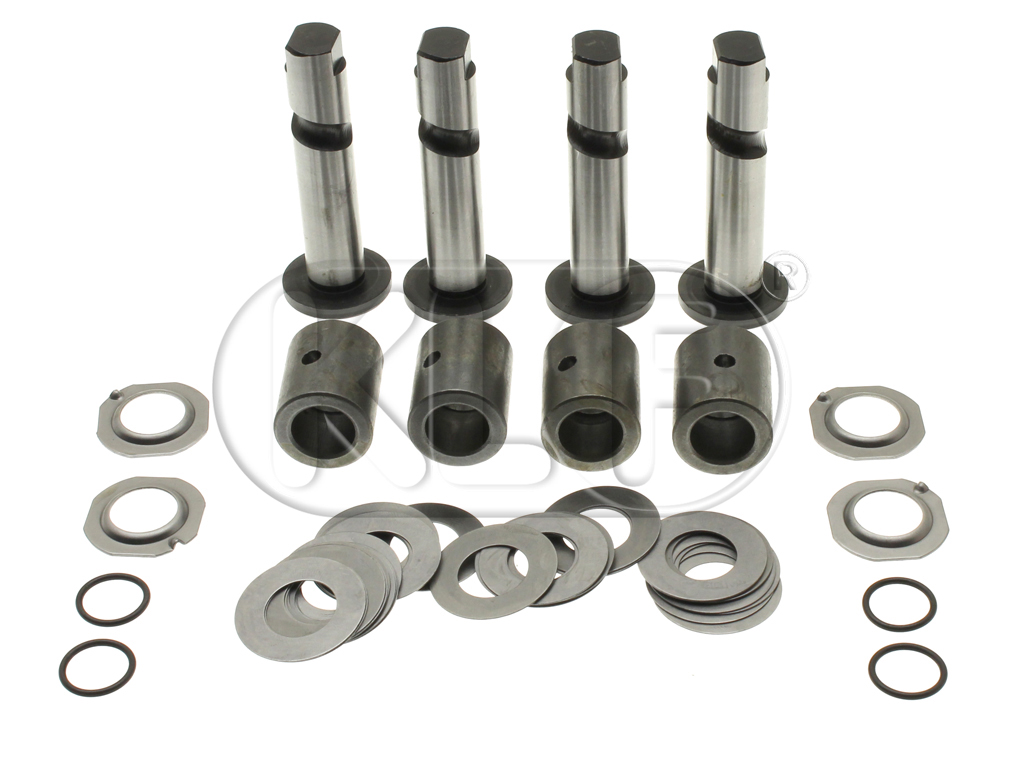 Link Pin Set, complete for both sides, 32 shims, year 08/59 - 07/65