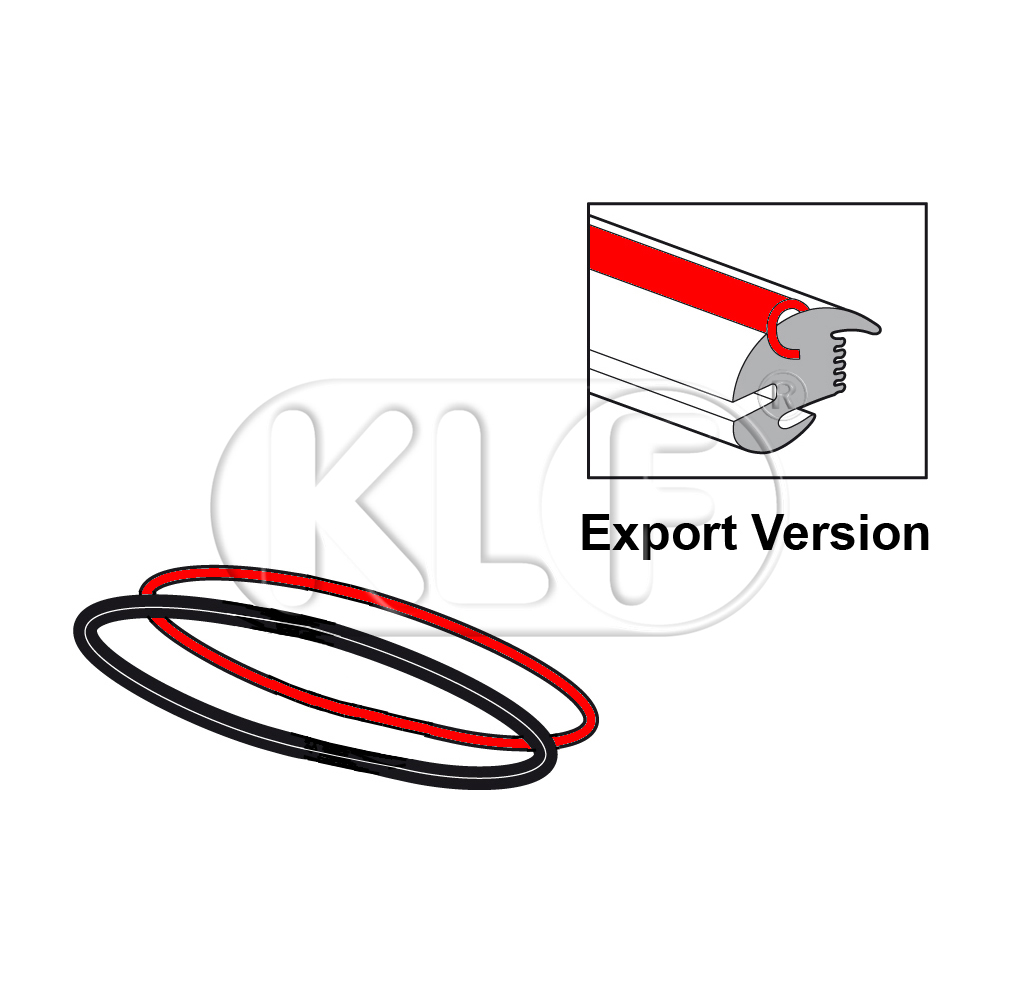 Aluminum Trim for Rear Window, convertible, year 08/64 - 07/74 Aluminum Trim for Rear Window, convertible, year 08/64 - 07/74