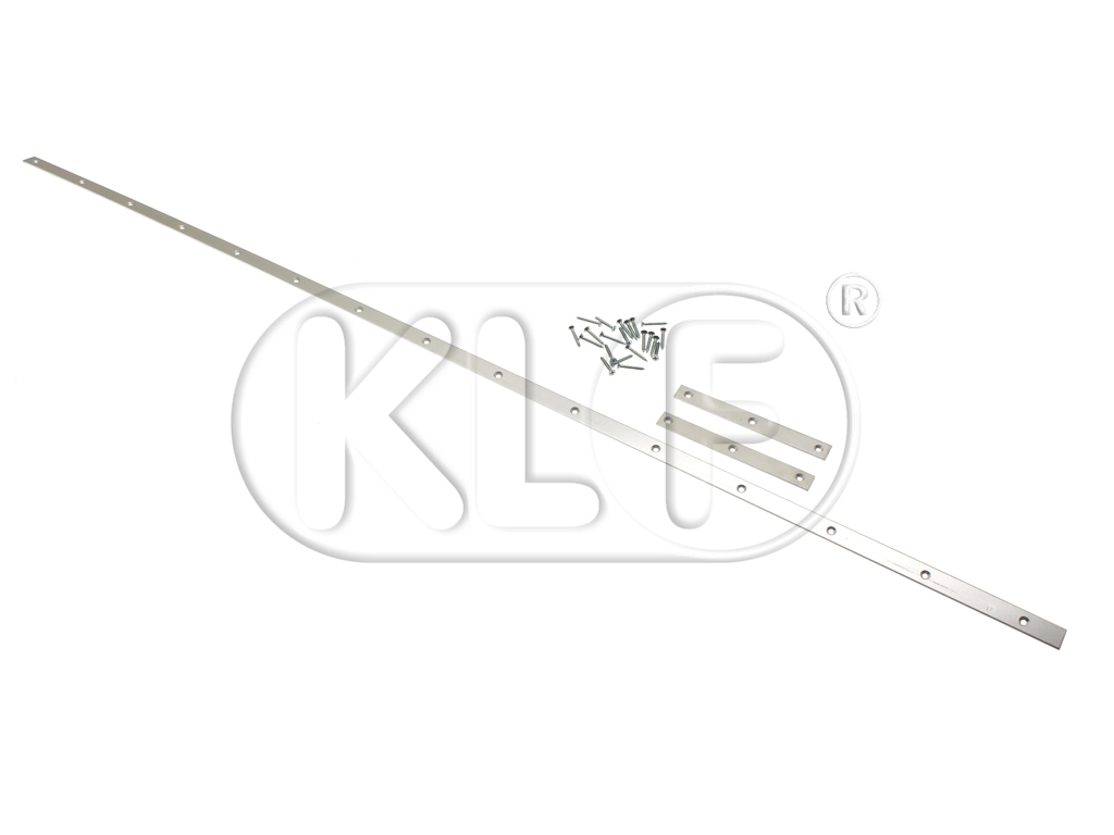 Befestigungsleisten vorne für Verdeckdichtung, 3 Stück, Bj. 08/67 - 07/72 Befestigungsleisten vorne für Verdeckdichtung, 3 Stück, Bj. 08/67 - 07/72