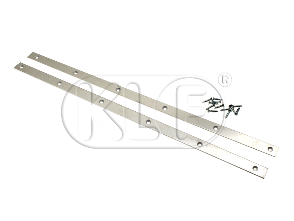 Windshield Post Seal Mounting Strips, aluminum, comes with screws, set of 2, year 50-7/64 Windshield Post Seal Mounting Strips, aluminum, comes with screws, set of 2, year 50-7/64