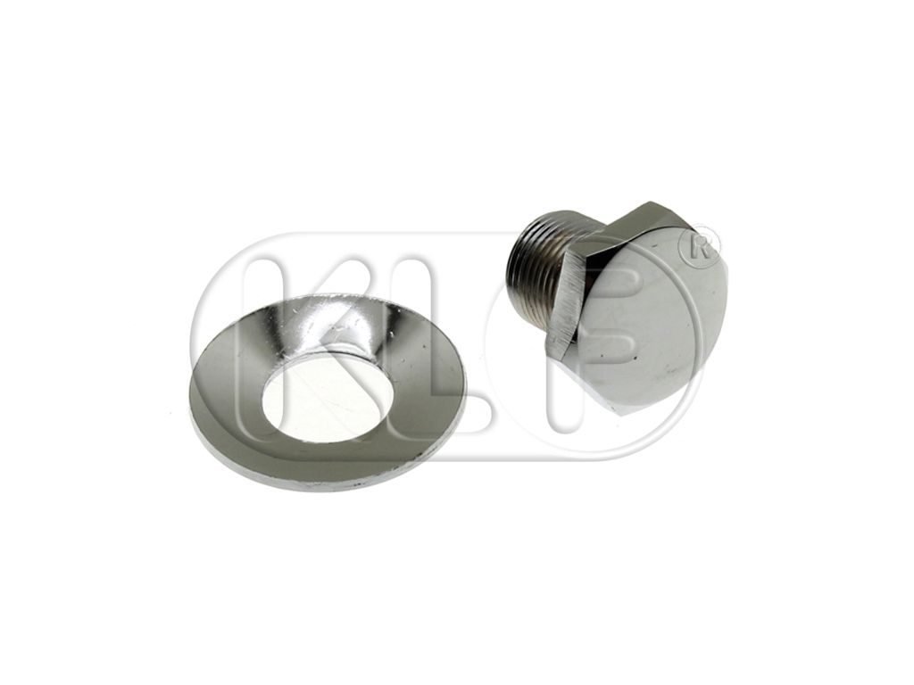 Bolt and Washer for Crank Pulley, chrom