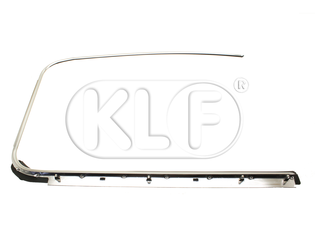 Door Window Scraper outer right with chrome molding, Top Quality, year 10/52 - 07/64