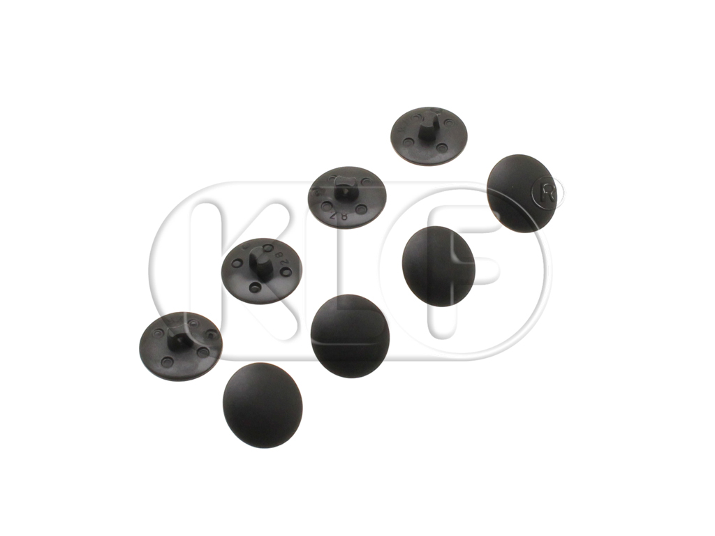 Buttons for Backrest, black, for both front seats, 8 pcs