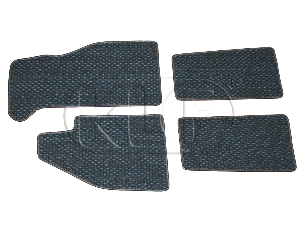 Coco Mats, set of 4, year 8/57-7/72 blue/black