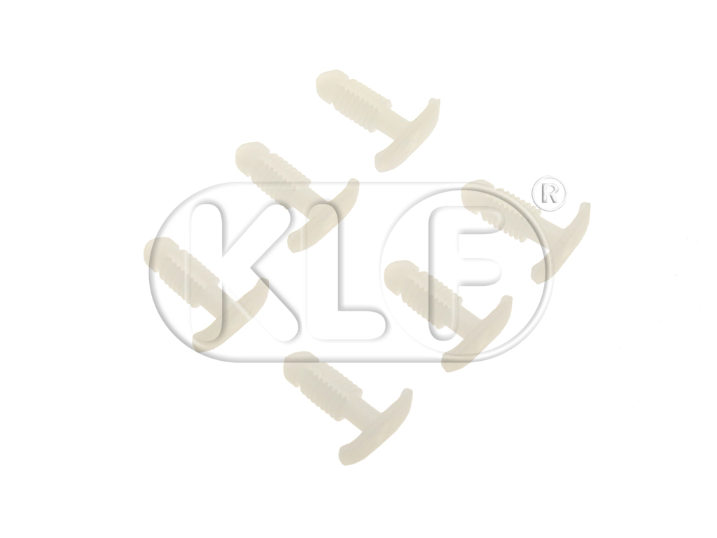 Clips for Front Hood Seal, 6 pcs, 1303 only, year 8/72 on Clips for Front Hood Seal, 6 pcs, 1303 only, year 8/72 on