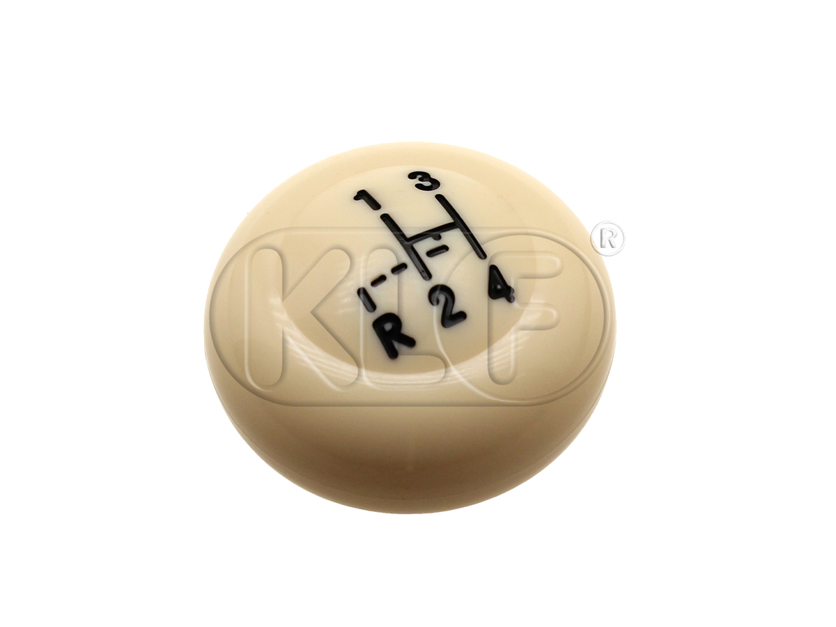 Shift Knob, ivory, 10mm thread, shift pattern, year thru 07/60 Shift Knob, ivory, 10mm thread, shift pattern, year thru 07/60