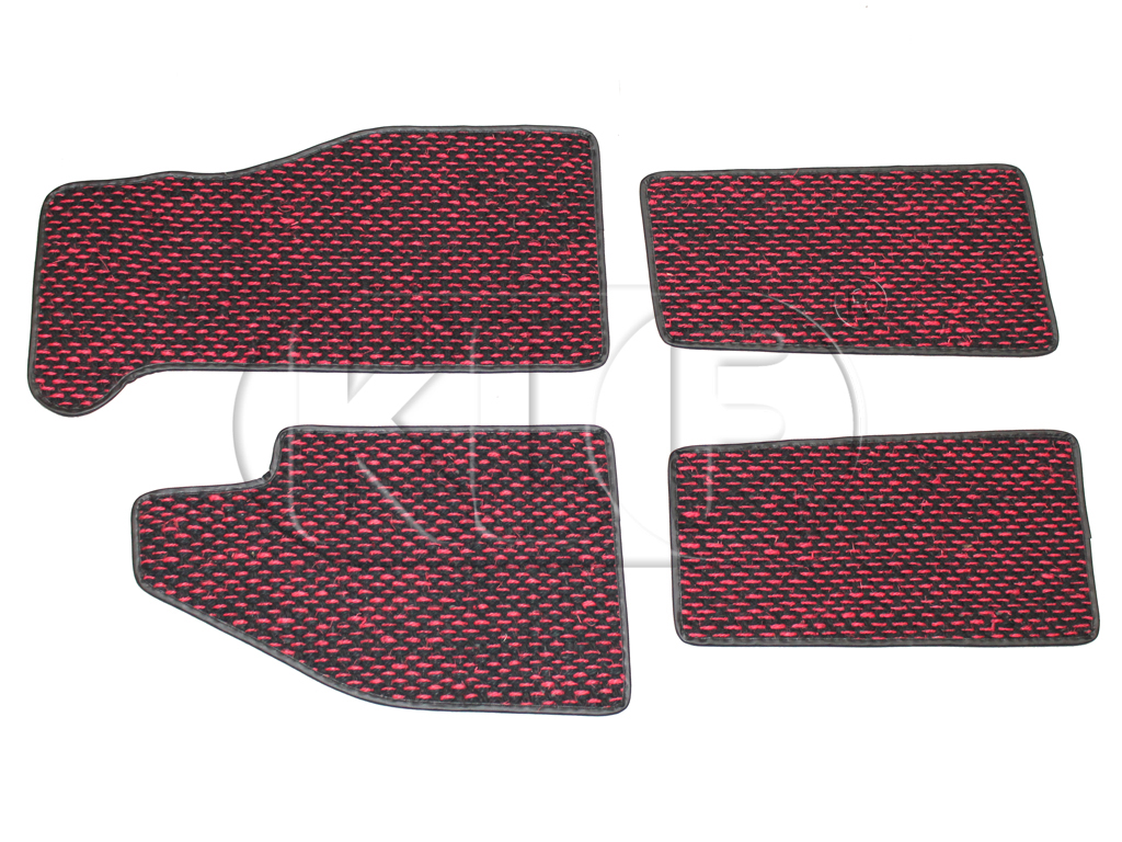 Coco Mats, set of 4, year 8/59-7/72 red/black