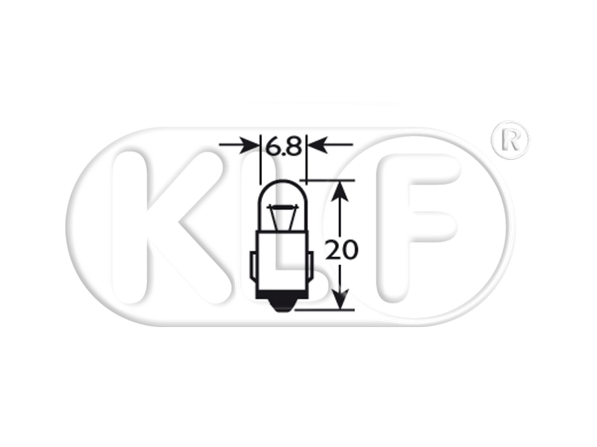 Bulb, 6 volt 1,2 W Bulb, 6 volt 1,2 W