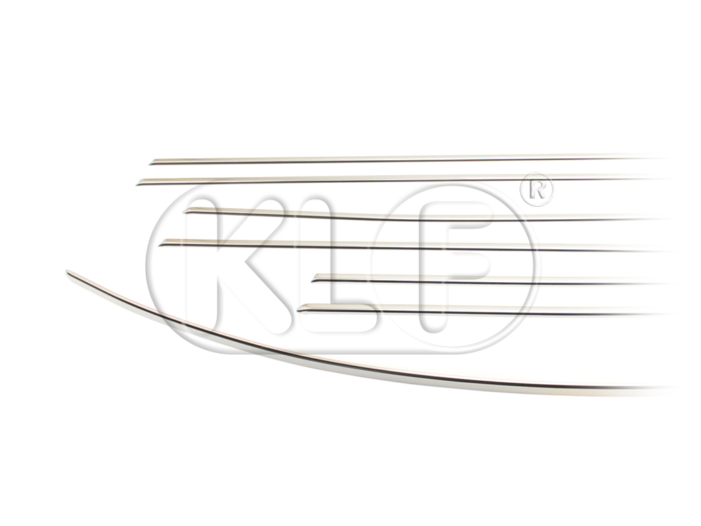 Body Molding Set, 7 pcs, stainless steel, not 1303, year 08/72 on