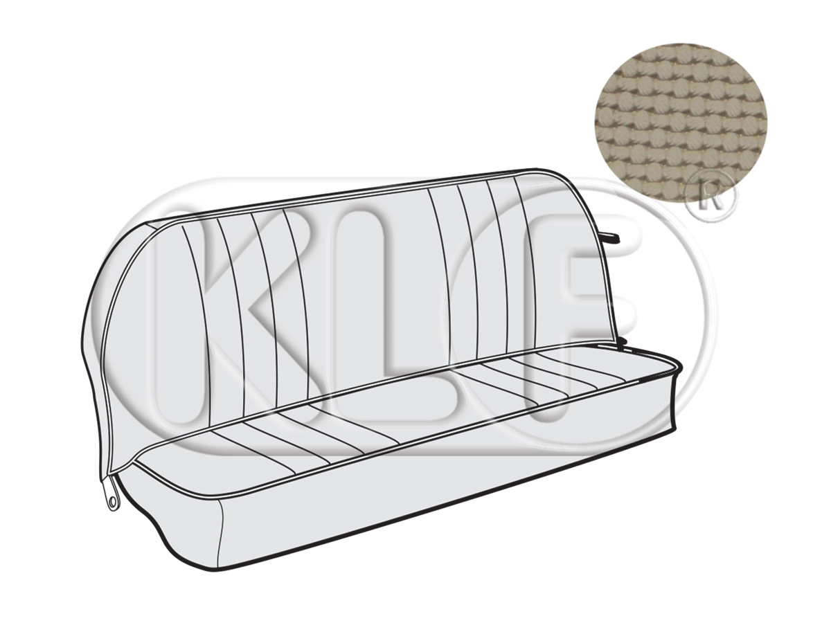 Seat Covers rear, beige, basket, sedan 8/64-7/73