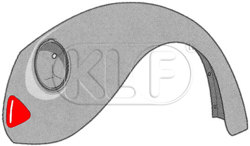 Bumper Bracket Seal, front, 1303 only, year 8/73 on