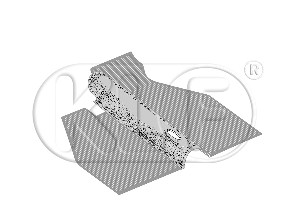 Floor Mat Set, grey, front, year 08/67 - 07/72