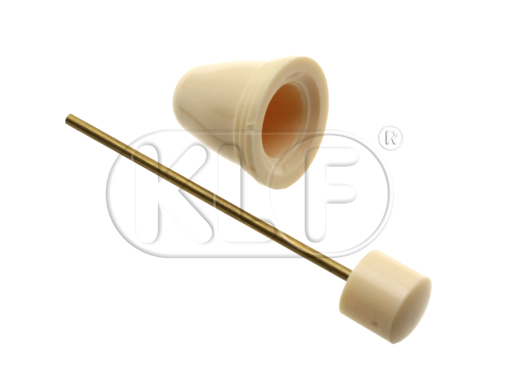 Knob for Wiper & Squirter, ivory, 5mm thread, year 8/61-7/66 Knob for Wiper & Squirter, ivory, 5mm thread, year 8/61-7/66