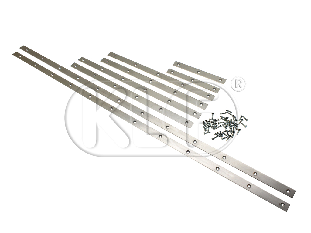 Befestigungsleisten für Gummi am Verdeckgestell, 8 Stück, Bj. 50 - 07/64 Befestigungsleisten für Gummi am Verdeckgestell, 8 Stück, Bj. 50 - 07/64