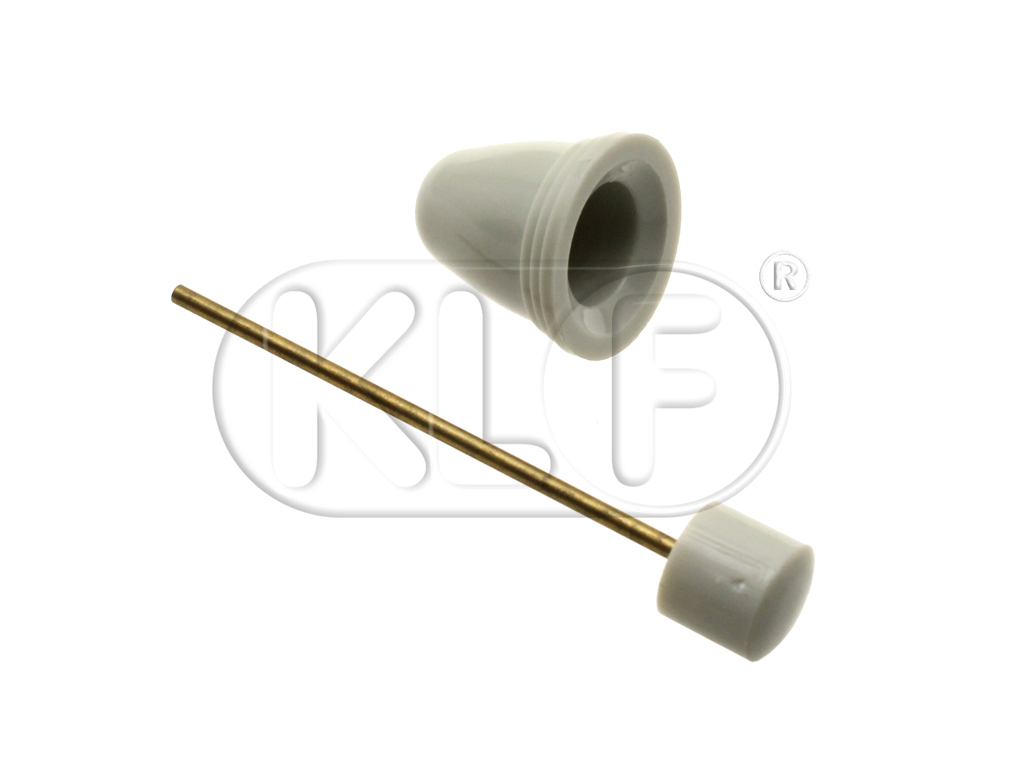 Knob for Wiper & Squirter, grey, 5mm thread, year 8/61-7/66 Knob for Wiper & Squirter, grey, 5mm thread, year 8/61-7/66
