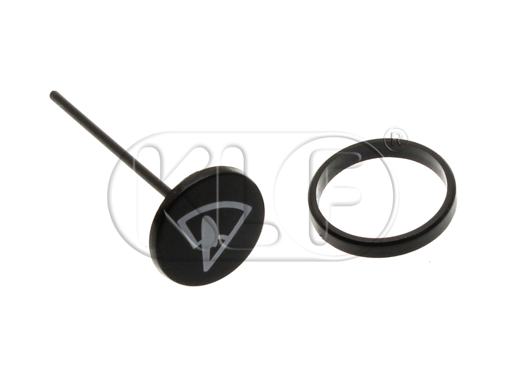 Wiper Knob Button and Collar, for padded dashboard, year 08/67 on, not 1303 and 1600i Wiper Knob Button and Collar, for padded dashboard, year 08/67 on, not 1303 and 1600i