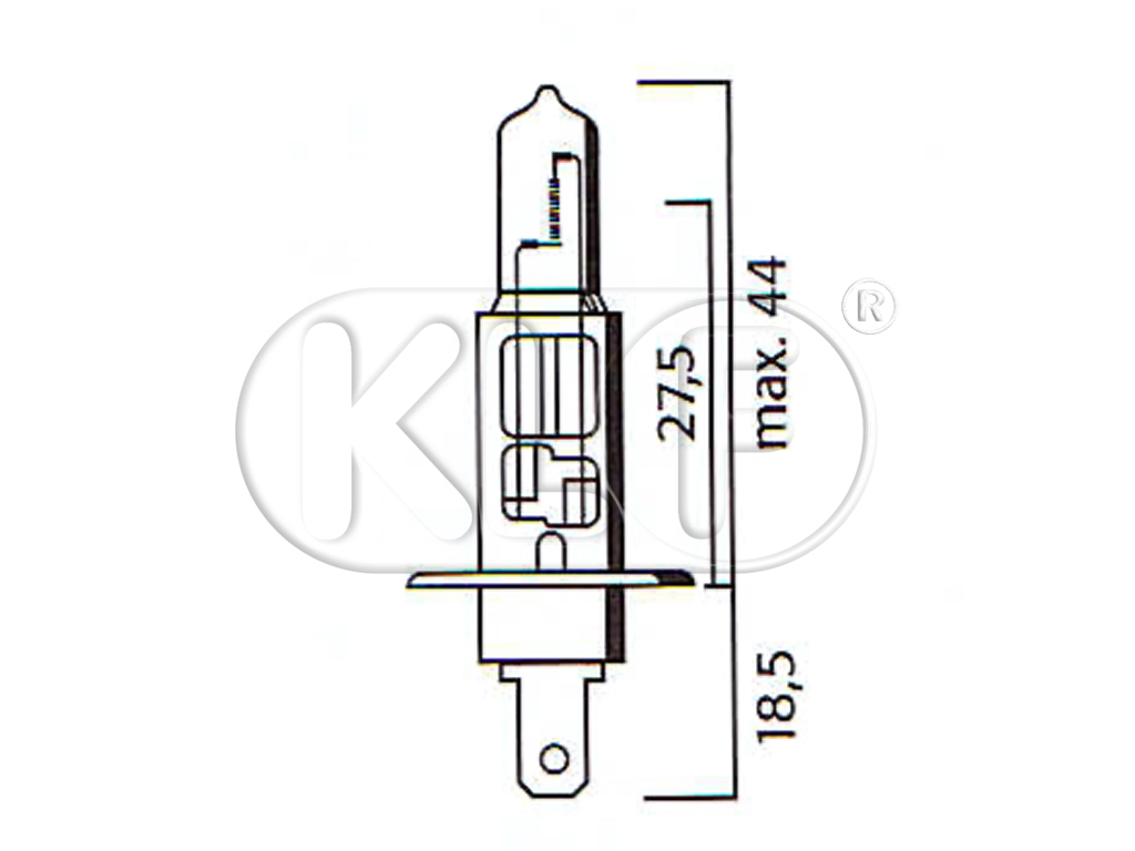 Bulb H1, 12Volt 55W (used for Cibie) Bulb H1, 12Volt 55W (used for Cibie)