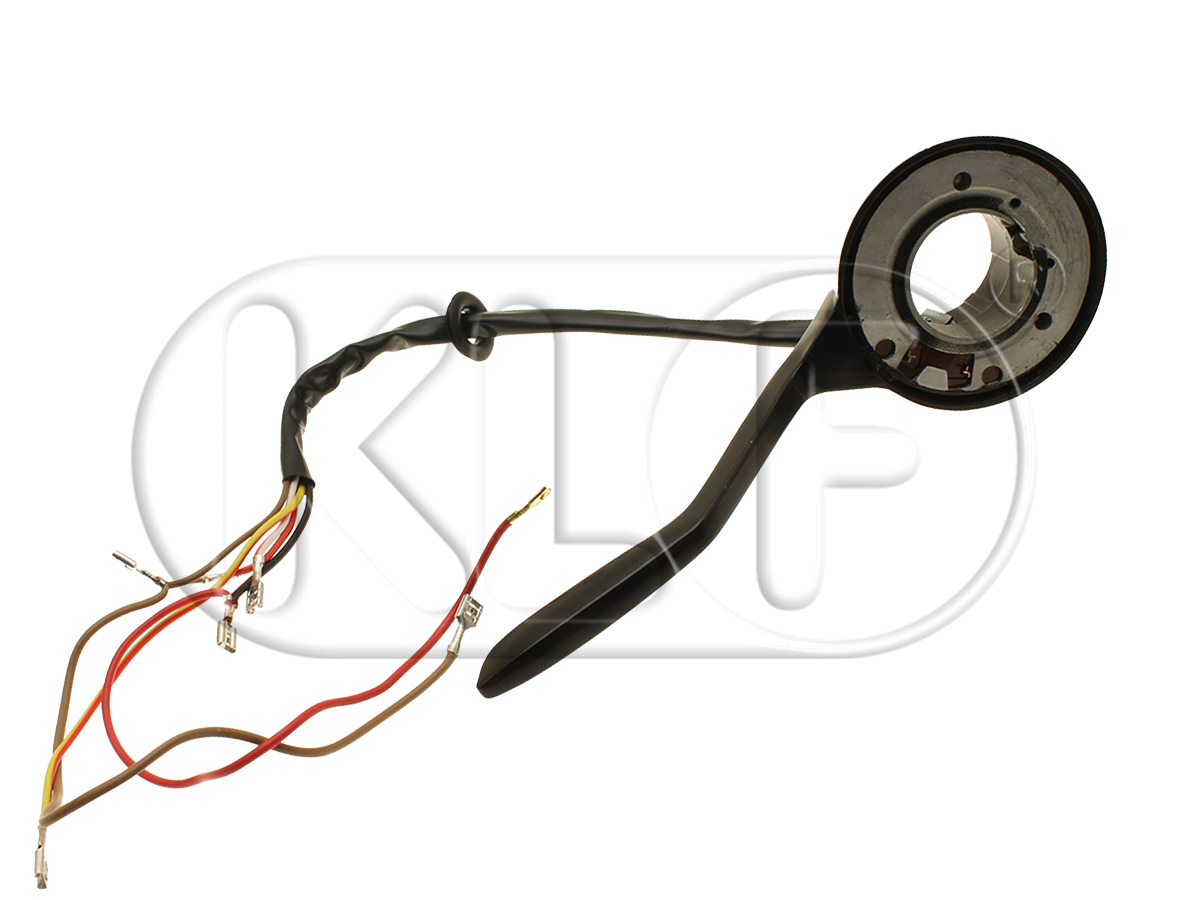 Turn Signal Switch, with high beam switch, black, year 08/65 - 07/67